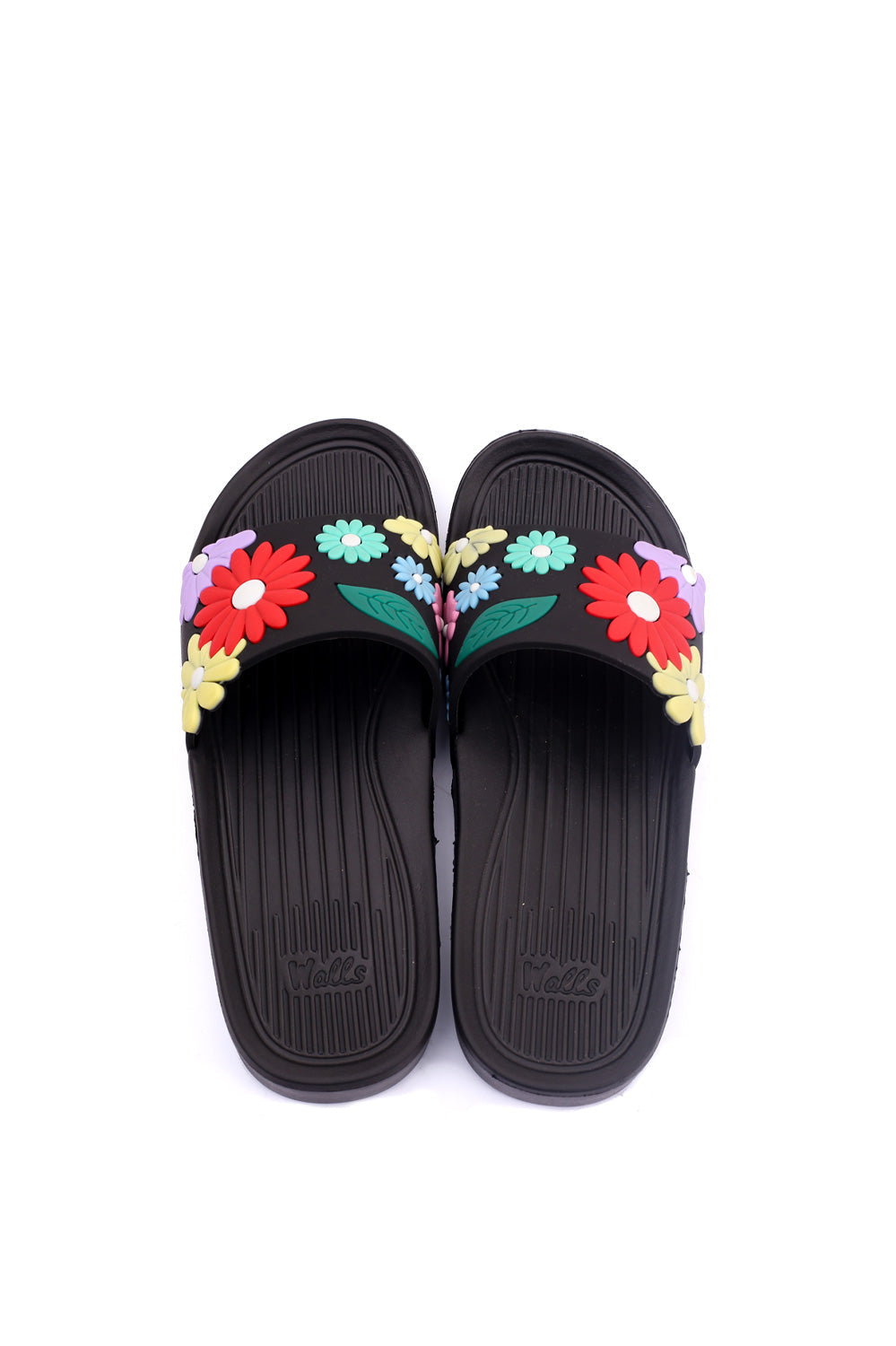 Women Rubber Upper and EVR Sole Flowers Embossed Slippers