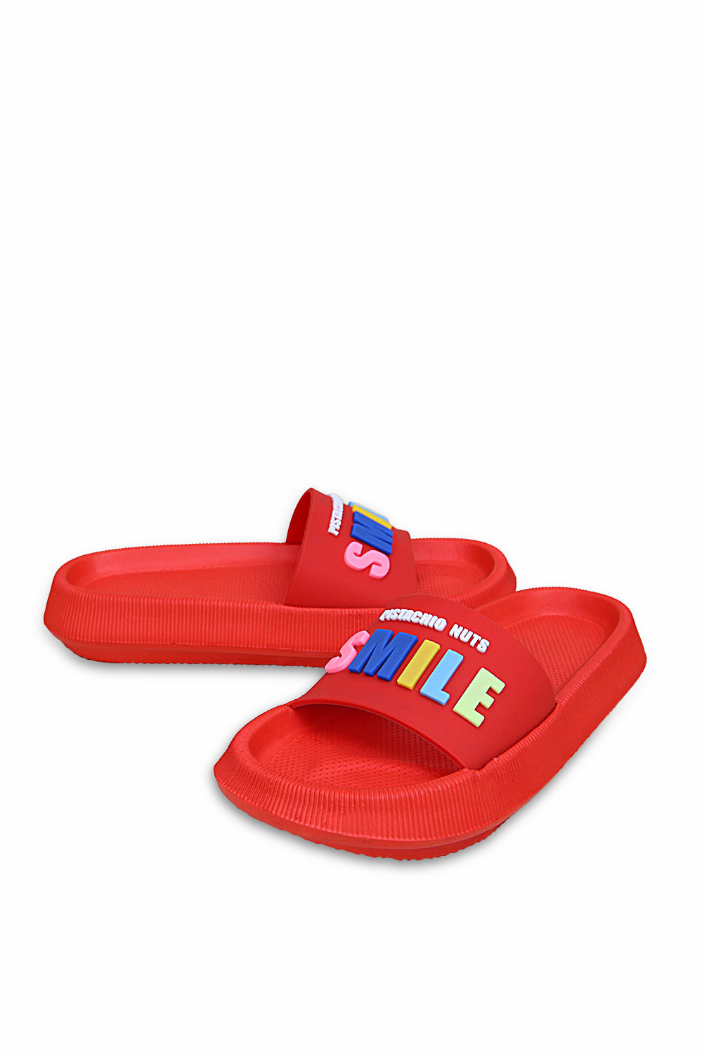Women Rubber Upper and EVR Sole Smile Embossed Slippers