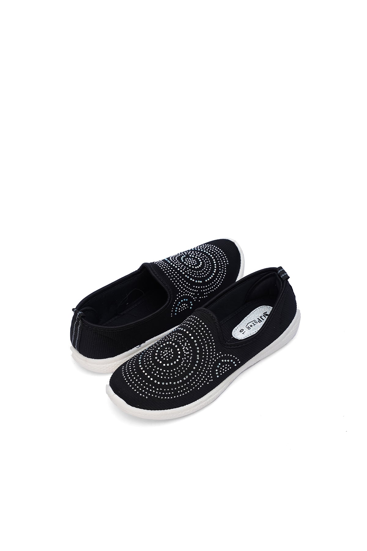 Fancy Ladies Black Canvas Sneakers