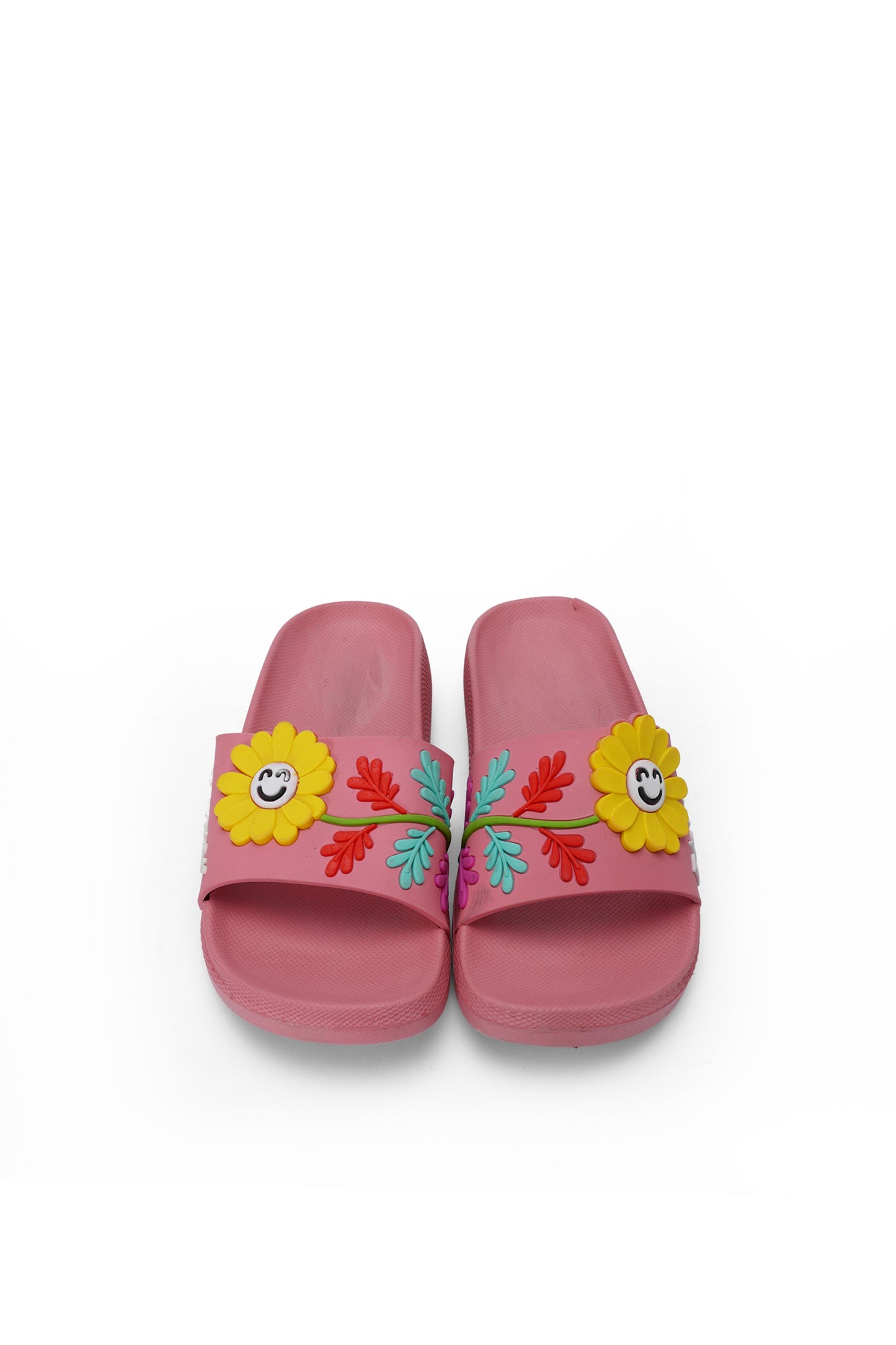 Flower Imposed Slide For Women