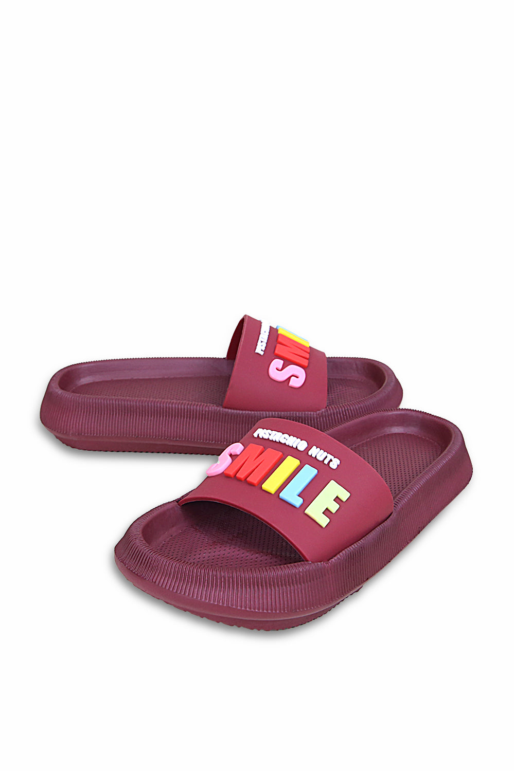 Women Rubber Upper and EVR Sole Smile Embossed Slippers