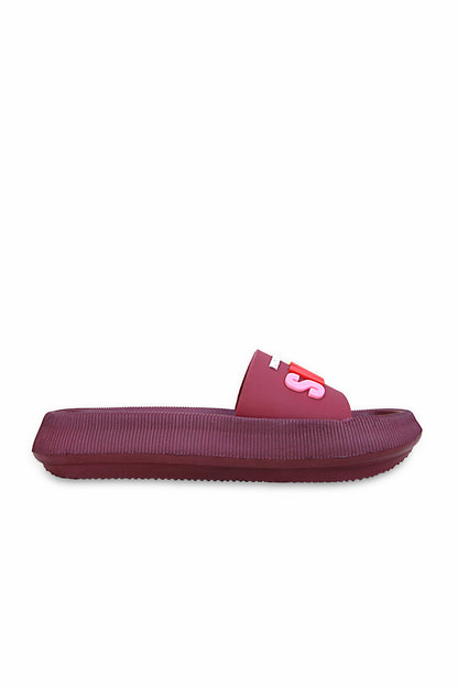 Women Rubber Upper and EVR Sole Smile Embossed Slippers
