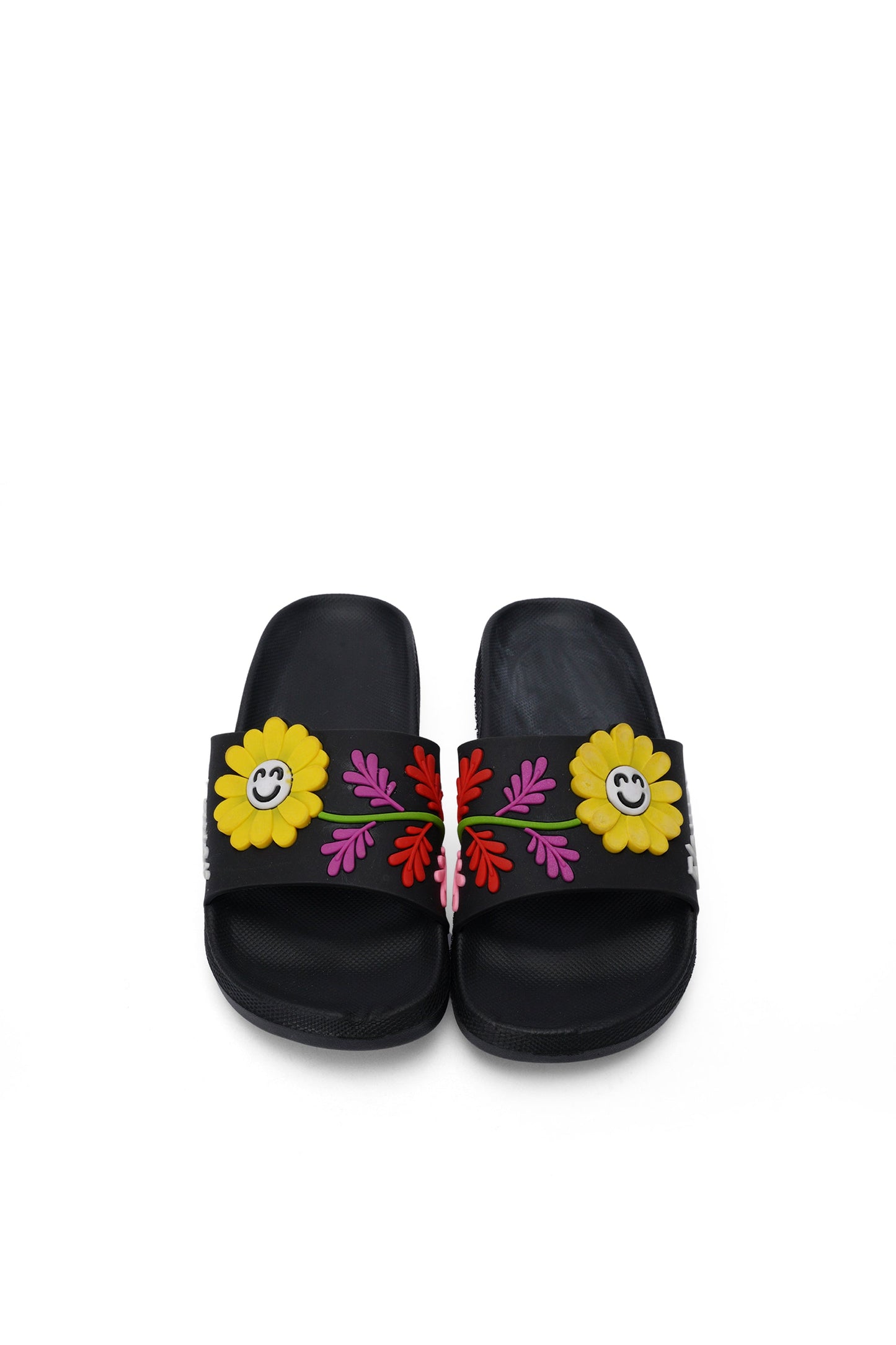 Flower Imposed Slide For Women
